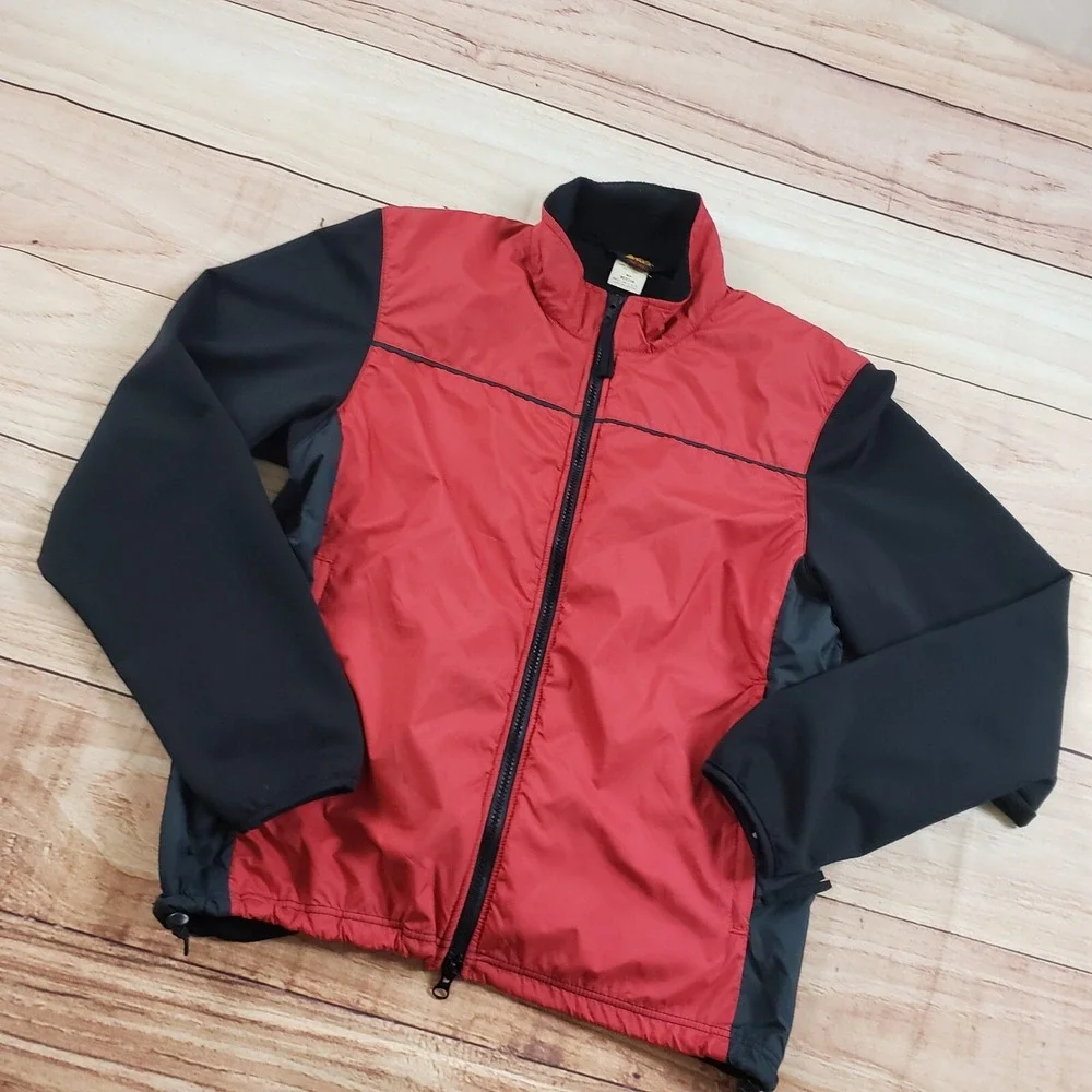 VINTAGE REI Jacket Mens Medium Red Black Outdoor Windbreaker‎ Hiking Adult M